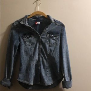H&M Divided Jean Button Down shirt
